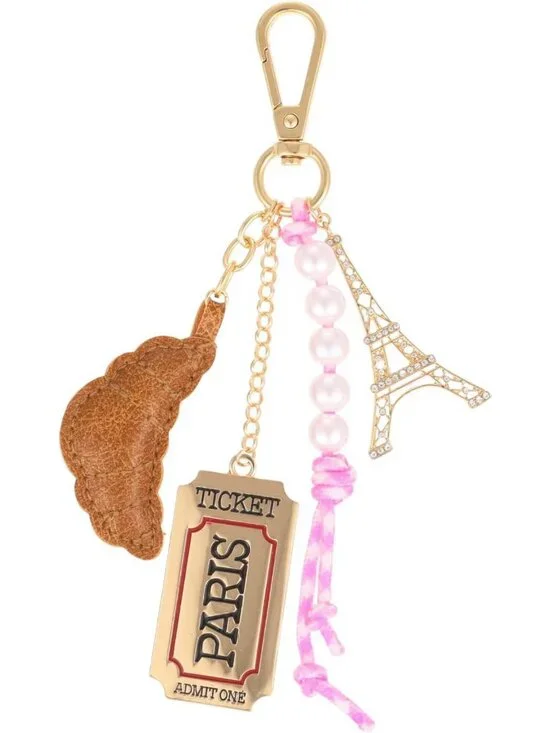 Olive Bowtie Hot Dog Keychains | Cute Travel Handbag Purse Charms for Women