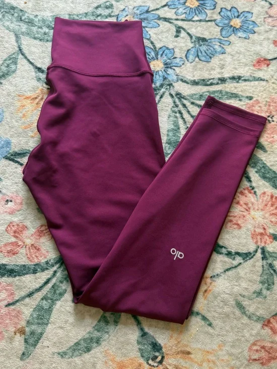 ALO Yoga Kids Plum Leggings - Deep Berry Active Bottoms