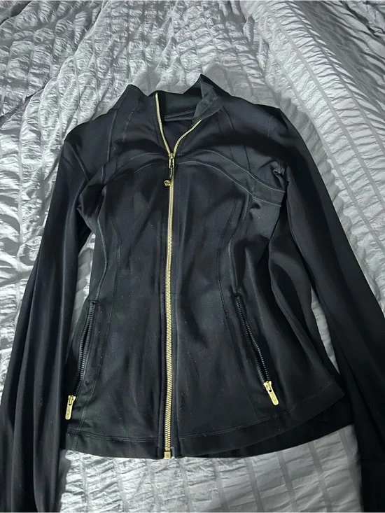 Lululemon Define Jacket black Size 10 with Gold Hardware