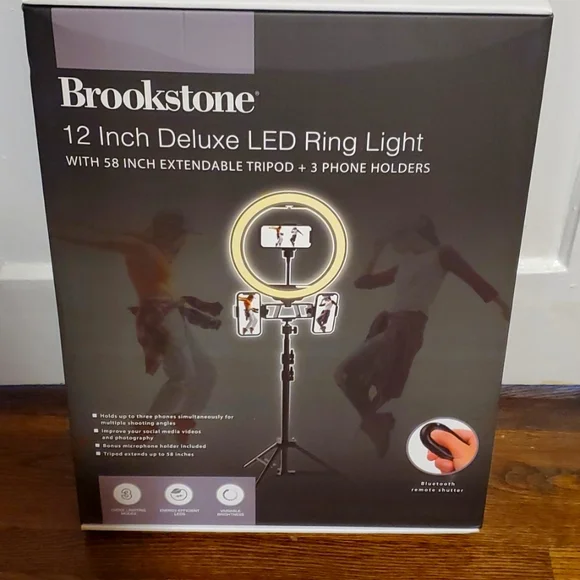BROOKSTONE 12 IN Deluxe LED‎ Ring Light