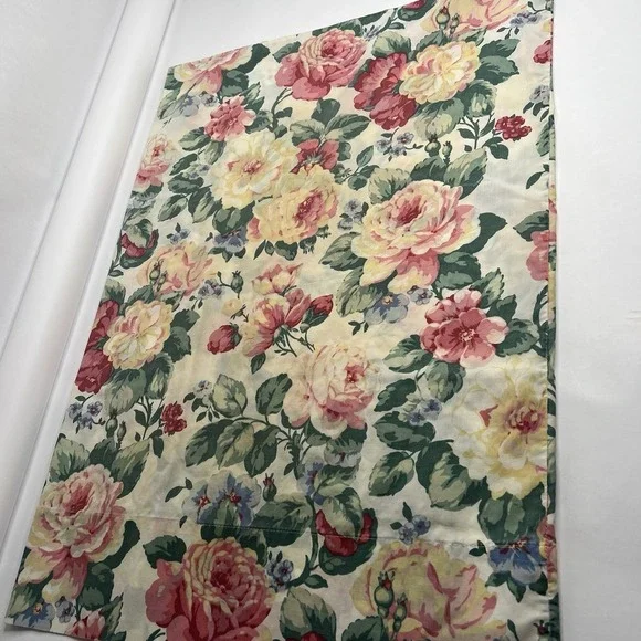 VINTAGE‎ Wamsutta STANDARD Pillow Case Made In U.S.A. Roses Floral Set For (4)