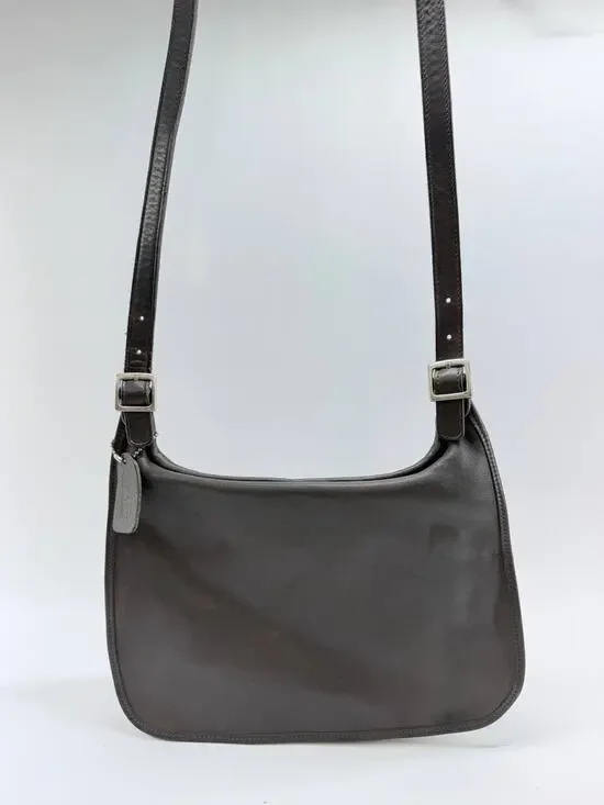 Vintage Coach 9134 Gray Leather Shoulder Bag Purse USA Costa Rica Women's
