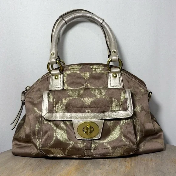 Coach Y2K Signature Jacquard Metallic Satchel Bag