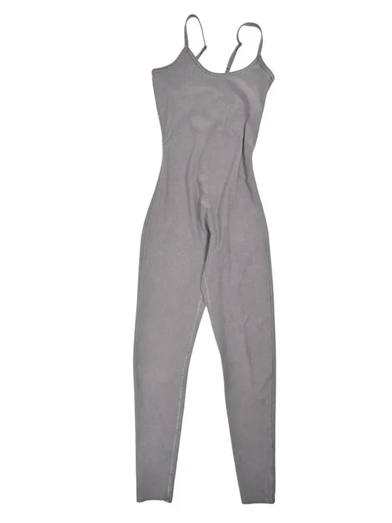 ALO Yoga Washed Alosoft One And Done Onesie in Cool Grey Wash