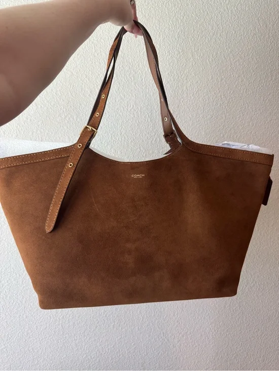 COACH Gramercy tote in Warm Brown suede