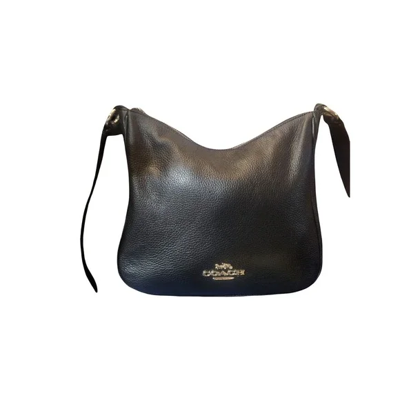 Coach Pennie Shoulder Bag Black Pebbled Leather Hobo C1648