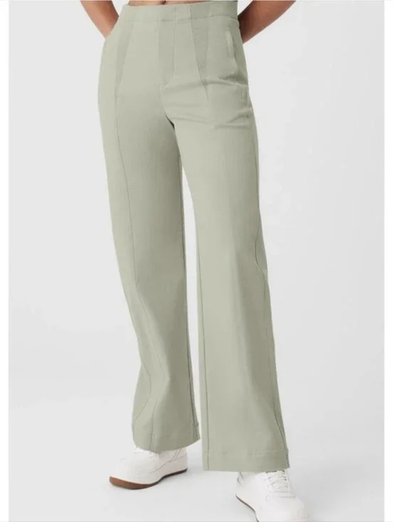 Alo Yoga High Waist On Point Moto Sage Green Trousers Size Medium