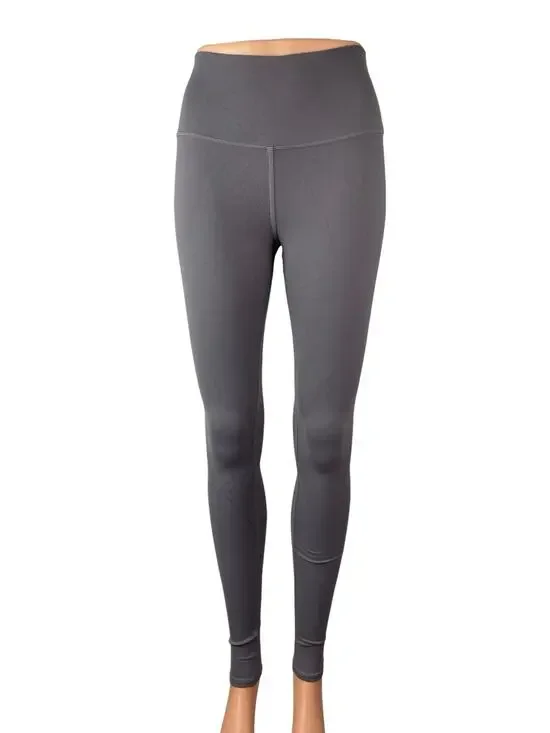 Alo Yoga Gray High Rise Skinny Yoga Gym Athletic Activewear Leggings Pants S/M