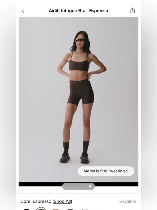 ALO Airlift Intrigue Bra Espresso