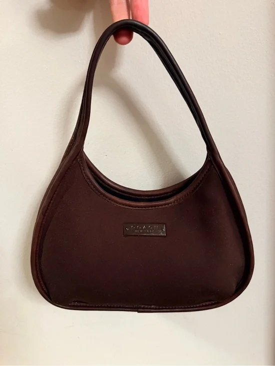 Coach Brown Mini Ergo Neoprene with Leather trim Vintage 1998