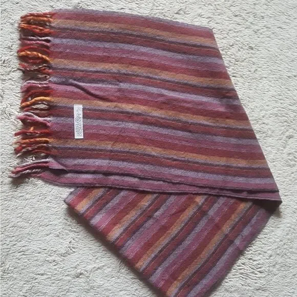 Lanificio Confezioni 100% Baby Alpaca stripe scarf‎