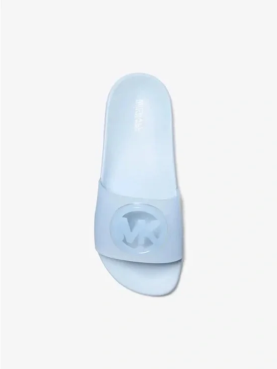 NWT Michael Kors Penny PVC Slide Sandal in Pale Blue, Size 11
