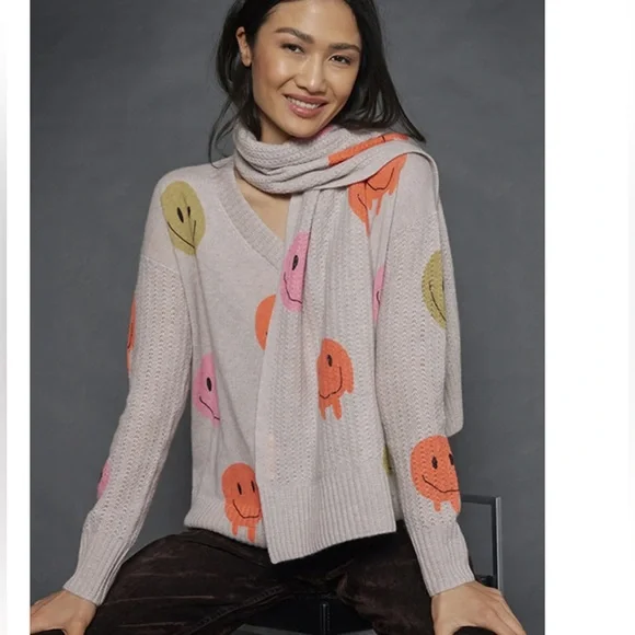 🧡 Lisa Todd Mood Check Scarf - 100% Cashmere Scarf 🧡