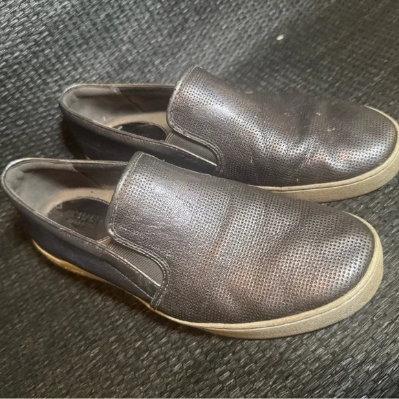 Michael Kors Black Leather Loafers Slip-On Flats