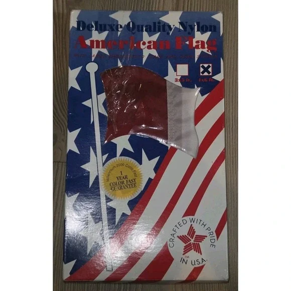 Annin 4x6 USA American Flag Deluxe Nylon Large Embroidered Stars Sewn Stripes