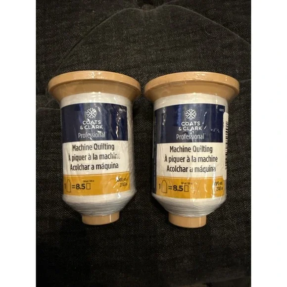 (2) 3000 Yards White Professional‎ Machine Quilting Thread for Longarm Sewing