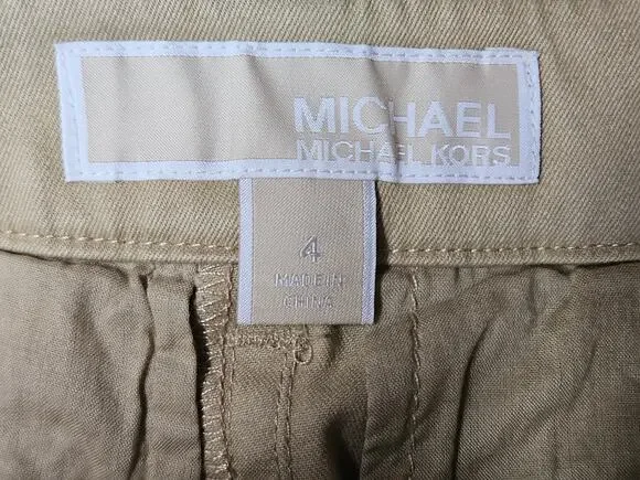Michael Kors Stretch Organic Cotton Cargo Pants Size 4