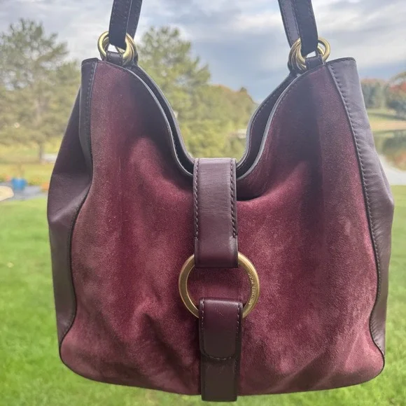 Michael Kors Burgundy Suede Purse