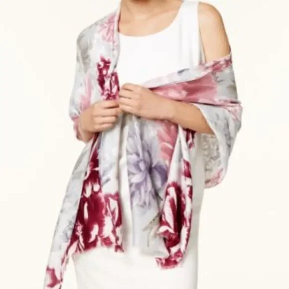 INC International Concepts Dusk Floral Soft Wrap