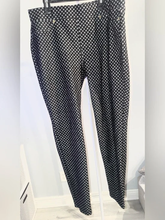 New Michael Kors Black and White Dress Pull On Pants