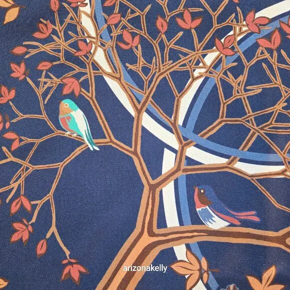 NWOT Peter Millar Silk Square Scarf *Four Seasons* Bird Butterfly Octopus