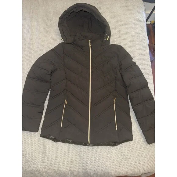 MICHAEL KORS Women's Packable Quilted Puffer Jacket Black  Size S