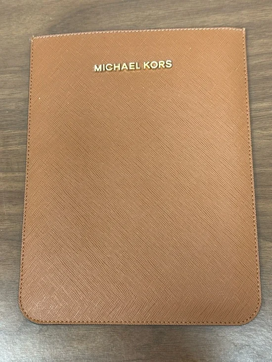 Michael Kors Tan Saffiano Leather pouch for small tablet