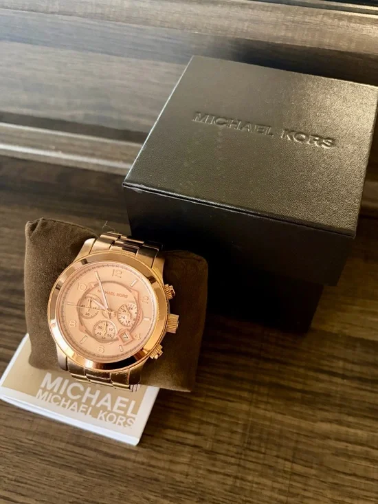 Michael Kors Oversized Rose Gold Chronograph Watch
