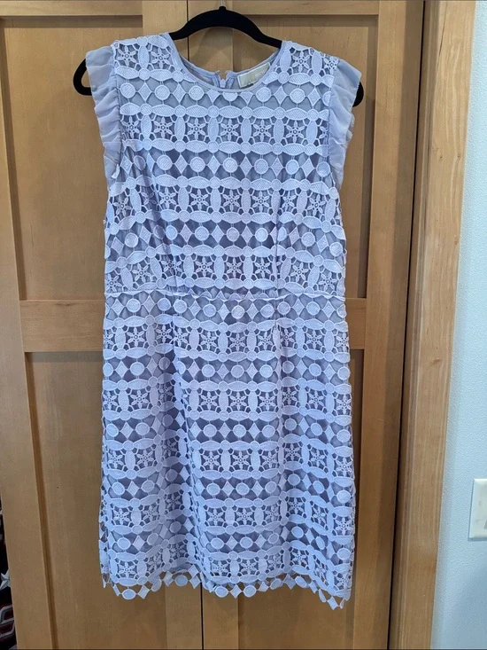 Michael Kors Lavender Lace Midi Dress
