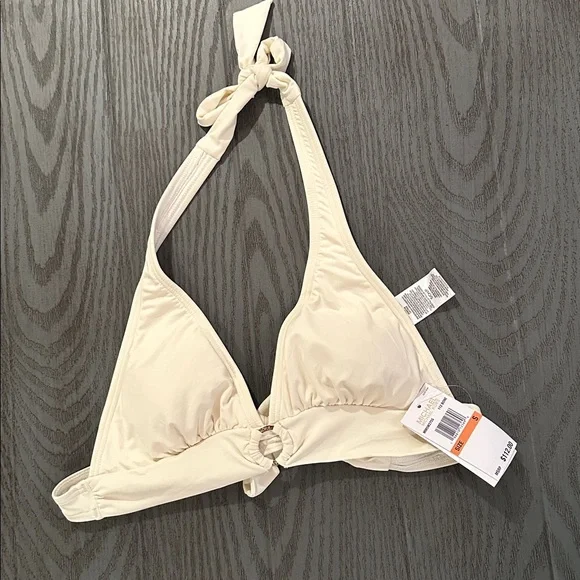 Cream Halter Bikini Set