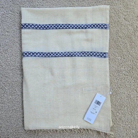 NWT Eileen Fisher Handloomed Ethiopian Artisan Cotton Scarf