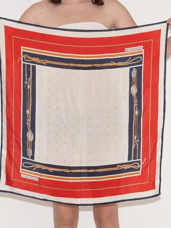 Vintage nautical square scarf royal cruise line 29