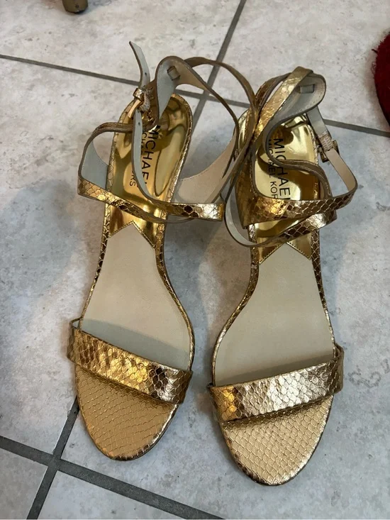 Gold Michael Kors Heels Size 8