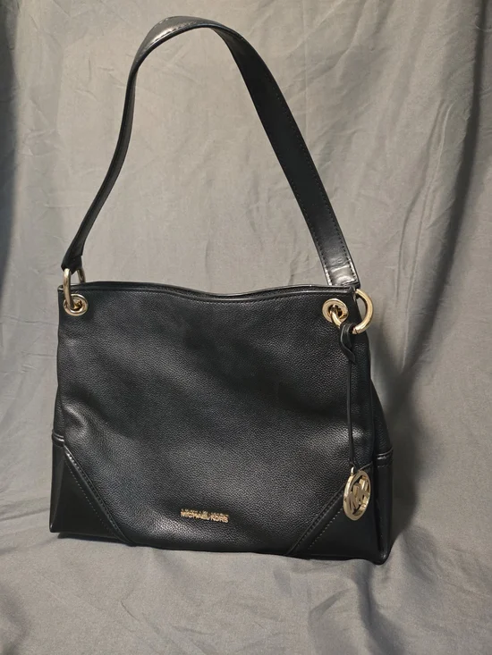 Michael Kors Black Leather Shoulder Bag