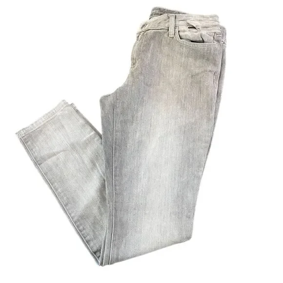 Michael Kors size 8 jeans silver gray zipper pockets skinny