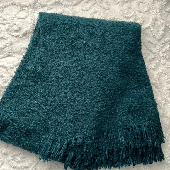 NWOT Natasha scarf wrap. Beautiful Emerald green with tasseled ends.