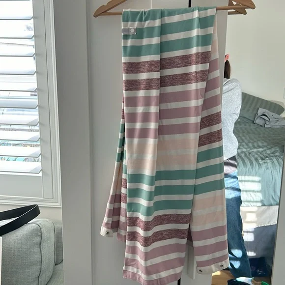lululemon athletica Striped Mint, Blush & Cream Wrap/Scarf