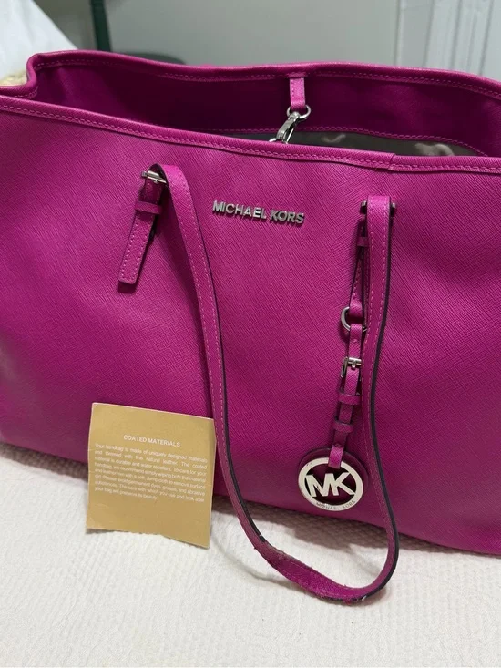 Michael Kors Fuchsia Saffiano Leather Tote
