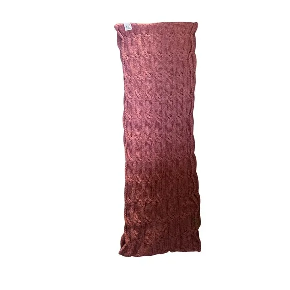 CC Beanie Cable Knit Scarf Dusty Rose Warm Winter‎ Accessories