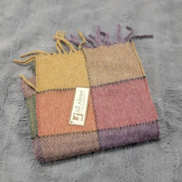 All Alpaca Wool Scarf Womens Multicolor 72