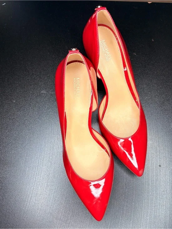 Michael Kors Red Patent Pointed-Toe Heels