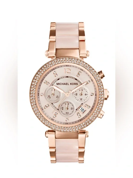 Michael Kors Parker Rose Gold Chronograph Quartz 39mm Ladies Watch | MK5896