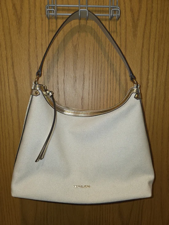 Michael Kors Maeve Canvas And Leather Hobi Bag