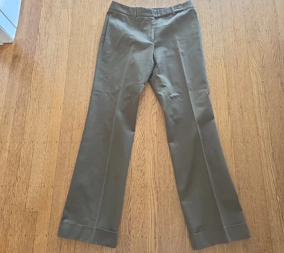 Michael Kors Olive Green Straight Leg Pants
