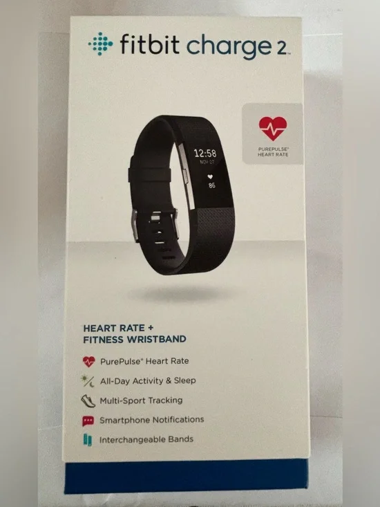 Fitbit Charge 2 Smart Heart Rate Fitness Tracker - Black