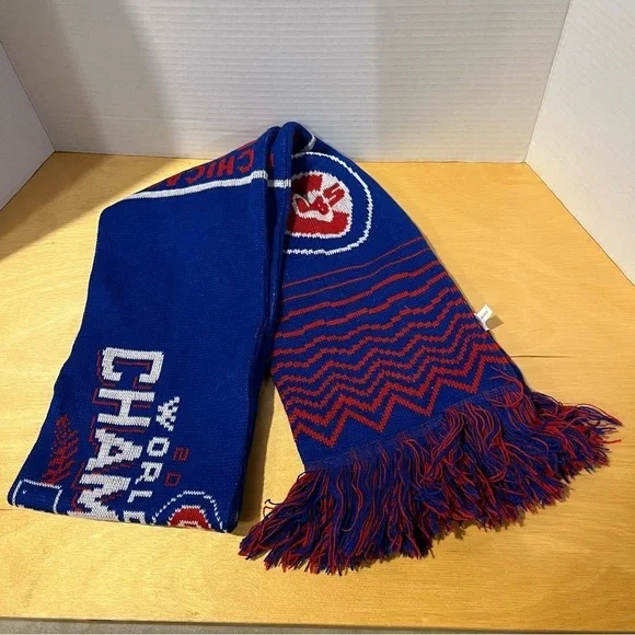 MLB Chicago Cubs 2016 Edition World Series Scarf Champions Blue Red