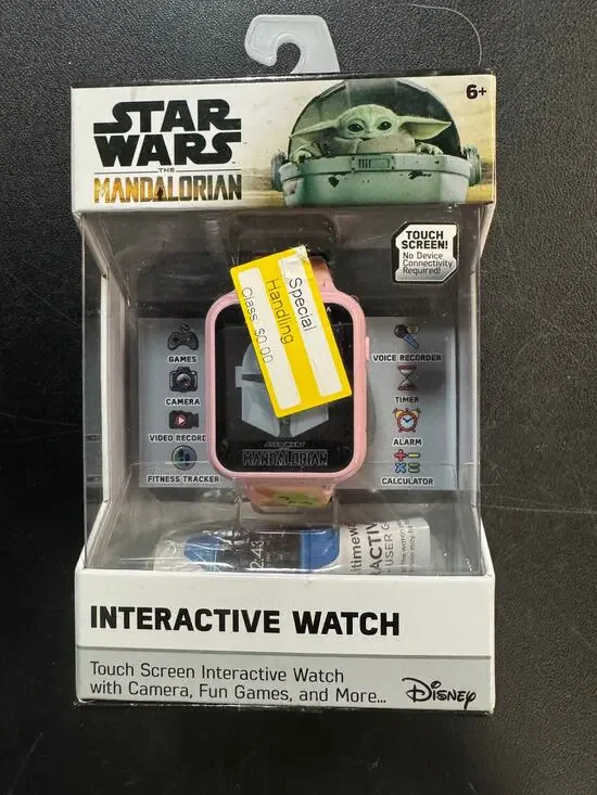New Kids Disney Star Wars Mandalorian Pink Interactive Watch