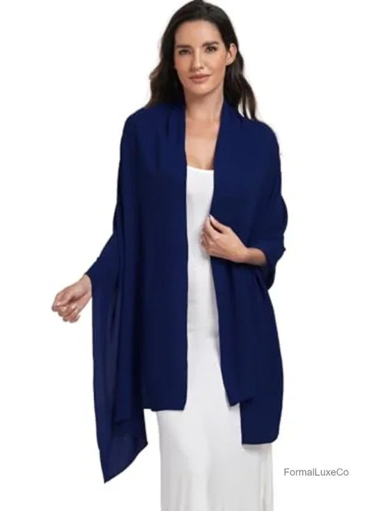 Chiffon Shawl Wrap Wedding Evening Pashmina Scarf for Women