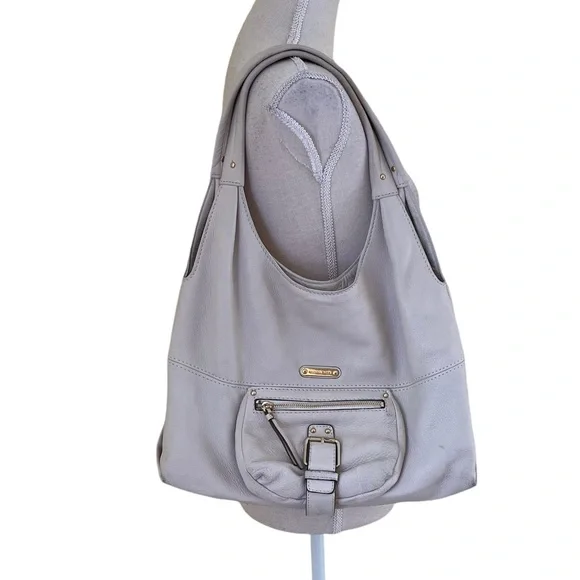 MICHAEL Michael Kors Cream Pebbled Leather Hobo Style Bag