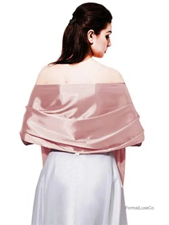 Satin Scarf Long Lightweight Shawl for Women 71x20 Inches